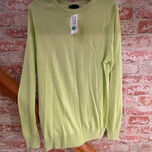 American Apparel Green Lightweight Crewneck Sweater